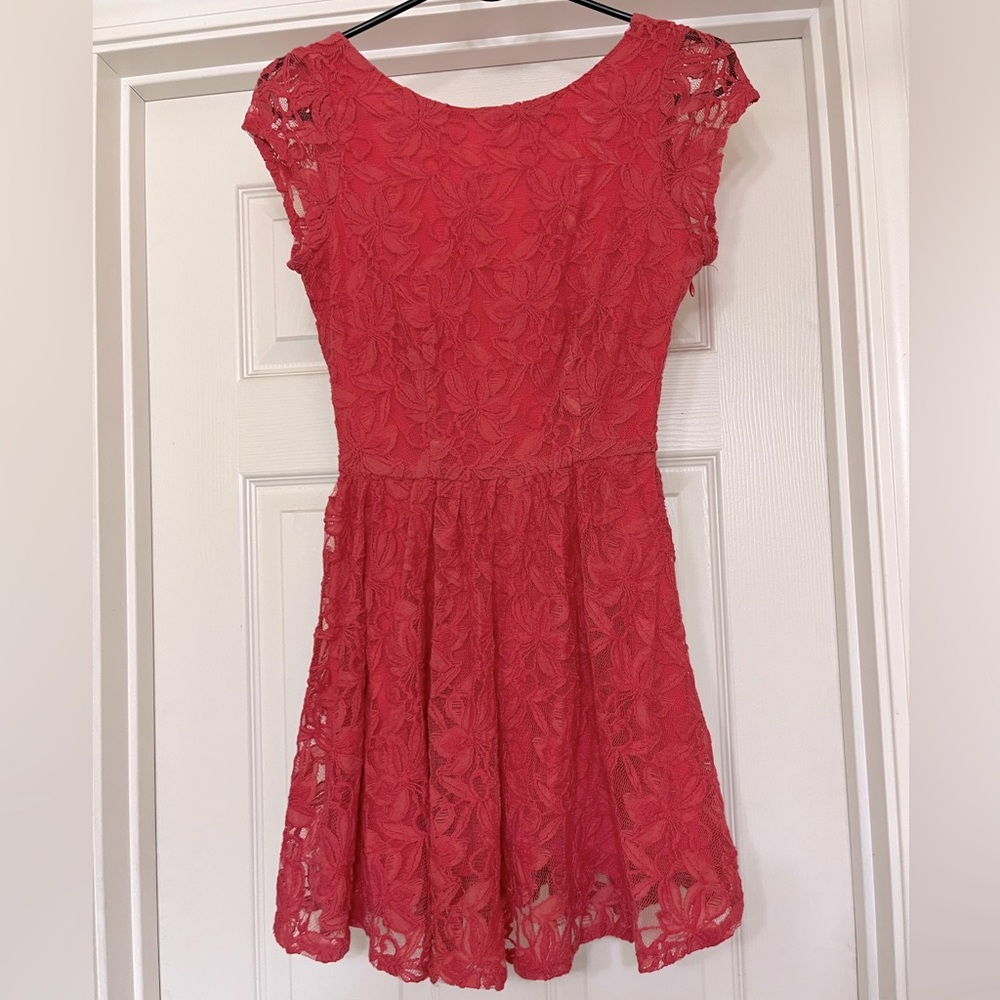 Pinkish Red Mini Dress